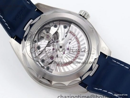 0226 Aqua Terra GMT Worldtimer 43mm VSF 1:1 Best Edition Deep Blue Dial on Blue Rubber Strap A8938 Super Clone QuickDry 7721